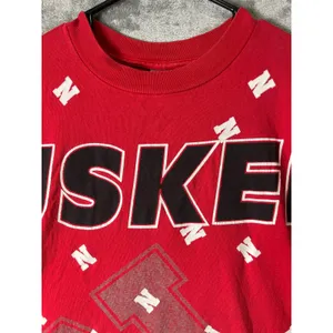 Vintage‎ Nebraska Huskers All Over Print Graphic T Shirt USA Made Red XL NCAA thumbnail 2