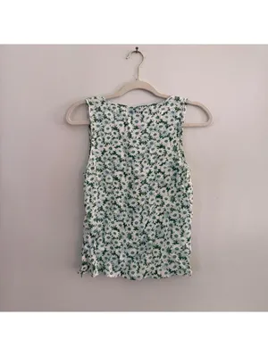Reformation Miri Floral Tie Front V-Neck Top thumbnail 4