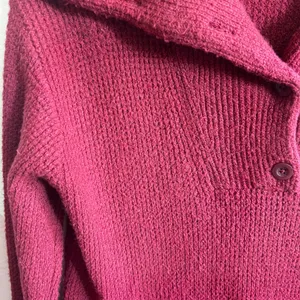 Aerie CozyUp Waffle Button Sweater‎ Oversized Cozy Burgundy Size XXS thumbnail 7