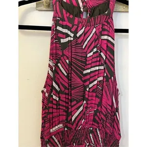 Anthropologie Maeve Kelli Halter Maxi Dress Pink Small thumbnail 4