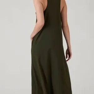 Athleta Olive Green Maxi Dress size M thumbnail 2
