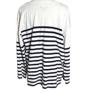 J.Crew Nautical Striped Cotton Tunic Split‎ Neck Oversized Top Preppy S thumbnail 2