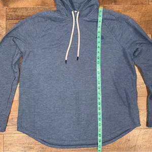 The North Face Women's Heathered Blue Hooded Long Sleeve T-shirt thumbnail 8