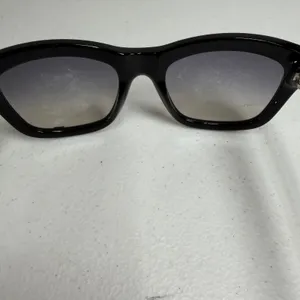 Tory Burch Sunglasses Square Black TY 7075 Silver Logo Grey Gradient Lens thumbnail 10
