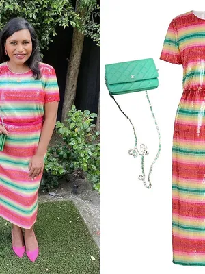 💗🆕J. Crew Watermelon Sequin Pink Multi-Stripe Midi Short Sleeve Dress✨NWT✨ thumbnail 2