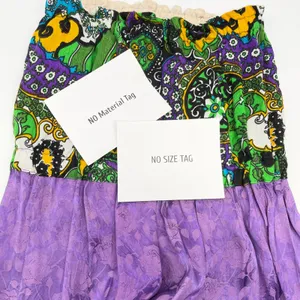 Vintage Handmade‎ Strapless Midi Dress Size M Paisley Floral Purple Boho Indie thumbnail 7