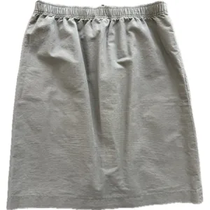 L.L.Bean Knee-Length‎ 100% Cotton Skirt Full-Zip 10 Pockets Khaki Elastic Waist thumbnail 4