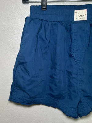 Free People Day To Day Blue Cotton Blend Loungewear Boxer Shorts Women’s Size XS thumbnail 3