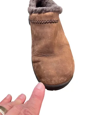 Merrell wms brown leather wool lined moc clogs shoes sz 8.5 SKU 10-091 thumbnail 15