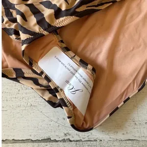 NWT J. Crew Front-twist one-piece in zebra stripe Brown‎ Tan BK543 Sz 24 thumbnail 5