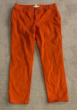 Chicos 0.5 orange pants small sz 6 thumbnail 1