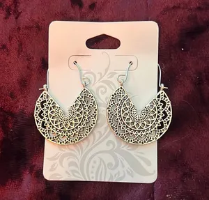Sterling Silver Bohemian Style Dangle Earrings thumbnail 1