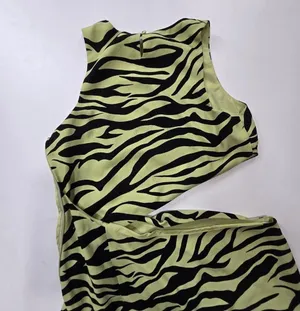 Superdown Ivana Cut Out Maxi in Green Zebra Medium thumbnail 10
