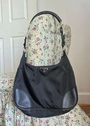 Prada Semitracolla Vela Sport Purse in Black thumbnail 1