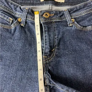 Levi's 529 Curvy Skinny Cut Off Denim Shorts Dark Wash Raw Hem Size 8 thumbnail 8