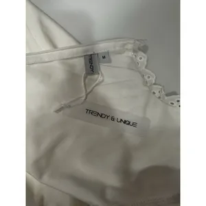 White Babydoll Corset Dress Eyelet Trim Sz.Medium Renaissance Fairy Coquette NEW thumbnail 3