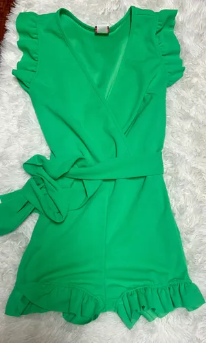 Kelly Green Romper thumbnail 1