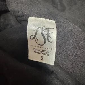 Love Shack Fancy Black 100% Cotton One Shoulder Ruffle Dress sz 2 Mexican Fiesta thumbnail 7