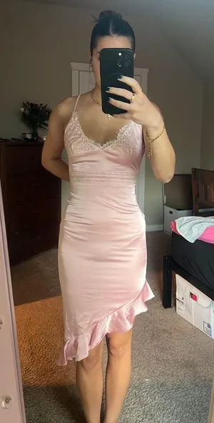 Prettylittlething Pink Dress thumbnail 1