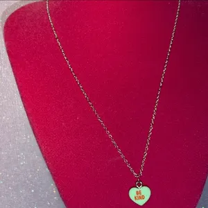 Be Kind Heart Necklace Sterling Silver 925 Jewelry Blue thumbnail 12