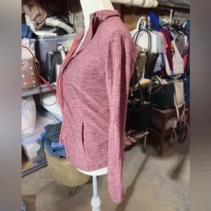 YOGALICIOUSLUX color HTR.SLATE ROSE super stretchy active jacket top long sleeve thumbnail 2