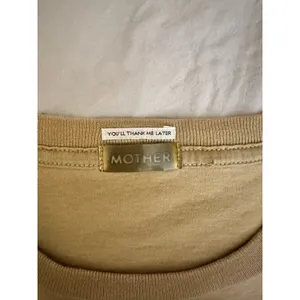 Mother The Swiper‎ Crop Top Bronze Mist Tan Size Small Elastic Band Sleeveless thumbnail 6