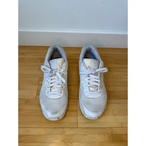 Nike Air Max 90 Sneakers Lace Up Triple White Performance Running Women's Size 9 thumbnail 5