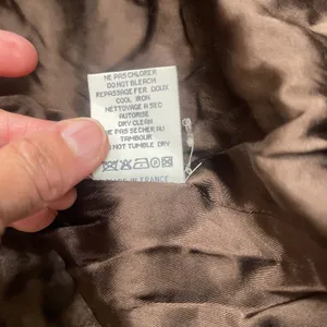 Irene van ryb Vintage Brown Textured Floral Long Coat size 40/ USA 6-8 WOOL thumbnail 11