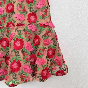 For Love & Lemons Amelia Floral Off Shoulder Mesh Fabric Party Mini Dress XS‎ thumbnail 8