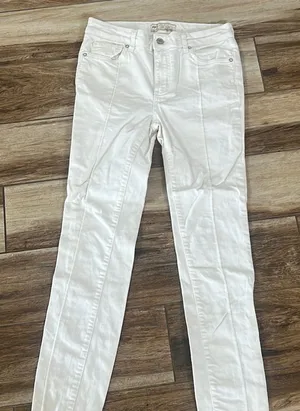 Free people white skinny ankle jeans thumbnail 1