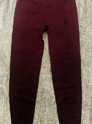 Victoria's Secret Pink Leggings - Burgundy thumbnail 1