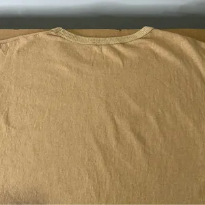 Bohme Minimalist Contemporary Cotton‎ Crew Neck Short Sleeve Top T-shirt Tan Med thumbnail 5
