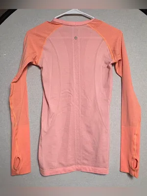 y2k Lululemon Swiftly Tech Long Sleeve Shirt Pink Size 4 thumbnail 2