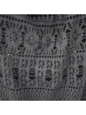 Aqua Green Crochet High Neck Black One Piece Swimsuit Medium thumbnail 6