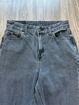 American Eagle Women's High Rise Curvy Mom Jeans Black Gray Wash Size 0 Short thumbnail 3