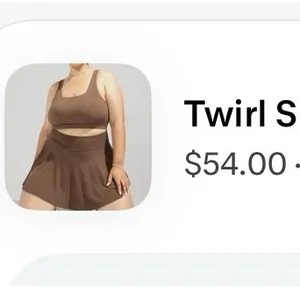 POPFLEX Twirl Skort Brown Size M thumbnail 4