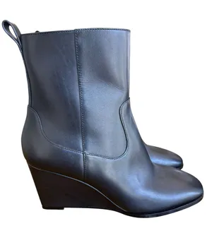 Coach Josephine Wedge Booties Women’s 8 Black Leather CW712 NWOT $278 thumbnail 1