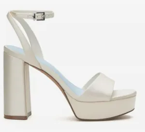 Vince camuto cream satin heels thumbnail 1