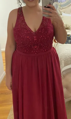 Kennedy Blue Burgundy Bridesmaid Dress thumbnail 2
