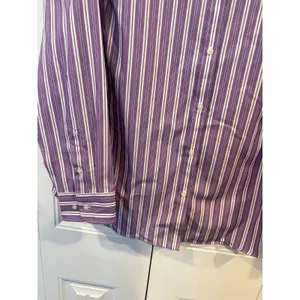 Chaps Purple And White Stripe Button‎ Down Shirt Size 1X thumbnail 4