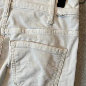 Mother The Hustler‎ Ankle Fray Cream White Corduroy Ribbed Jeans Size 25 thumbnail 6