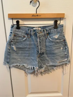 Agolde Parker Shorts in Light Wash thumbnail 2