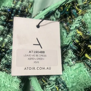 Atoir Leave Me Be Dress Aspen Green Plaid Tweed Mini Dress XS NWT Ruffle thumbnail 6