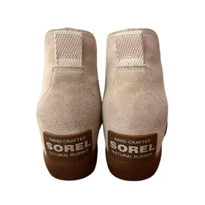 Sorel Boots Women's Size 8.5 White Suede Chelsea Wedge Ankle Booties Minimalist thumbnail 4