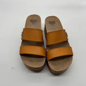 Reef Cushion Vista Hi 2.5 Tan Platform Slide Sandals Womens 7 thumbnail 5