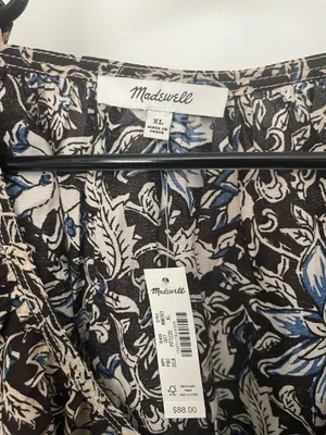 Madewell floral puff sleeve top thumbnail 2