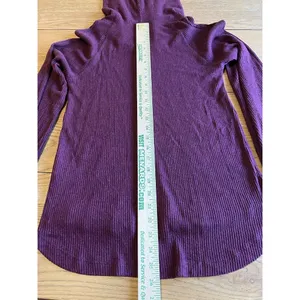 Anthropologie Maeve Burgundy Cowl Neck‎ Oversize Sweater Size XS Women Modern thumbnail 9