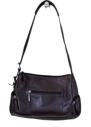 Vintage Stone Mountain Brown Leather Shoulder Bag thumbnail 1