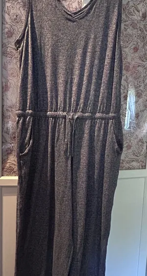 32 Degrees Navy Heather Sleeveless Drawstring Jumpsuit thumbnail 1