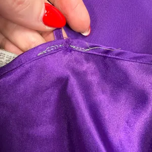 Victoria's Secret Large Slip Dress Purple Satin Lace Vintage Gold Label Nightie thumbnail 6